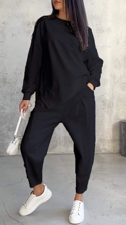 LP | Tuta casual da donna con maniche lunghe e pantaloni