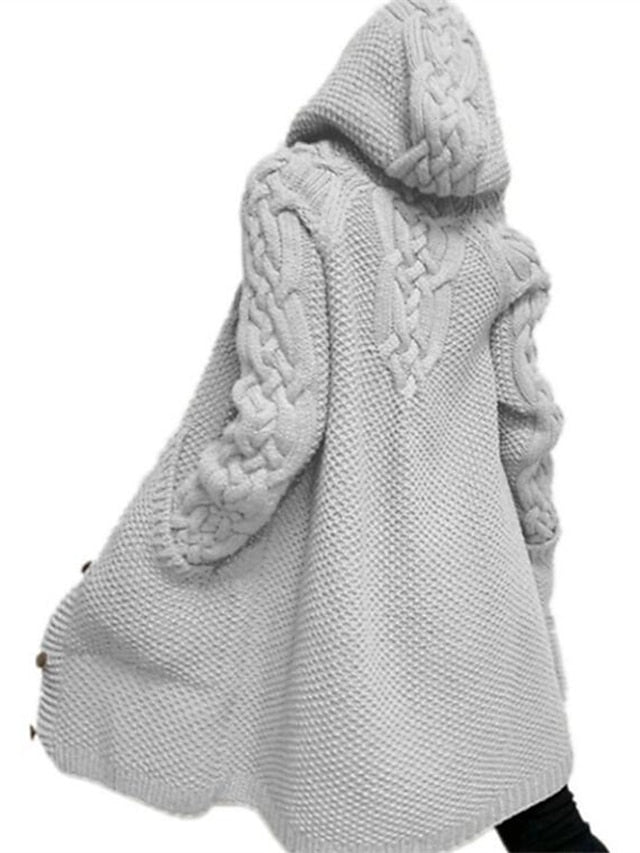LP | Cardigan con cappuccio in maglia grossa