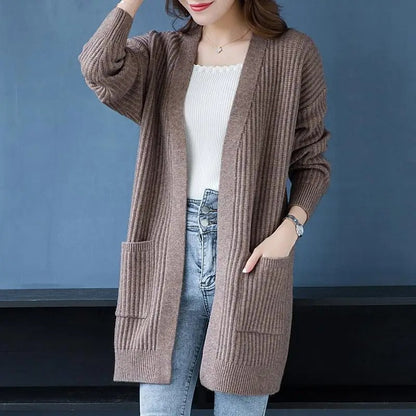LP | Cardigan oversize in maglia con tasche frontali
