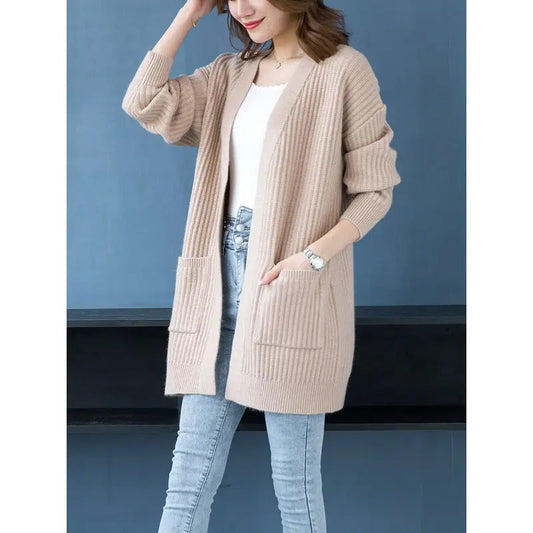 LP | Cardigan oversize in maglia con tasche frontali
