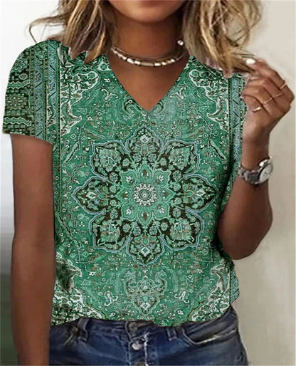 LP | Camicia con scollo a V in stile vintage
