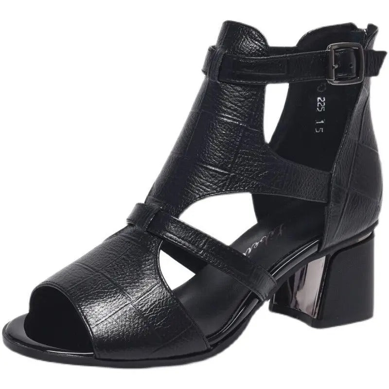 LP | Scarpe con tacco grosso e cinturino regolabile