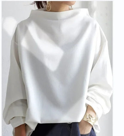 LP | Maglia nera con scollo rotondo oversize