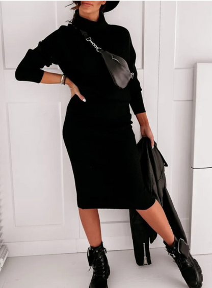 LP | Elegante set maglia e gonna a costine