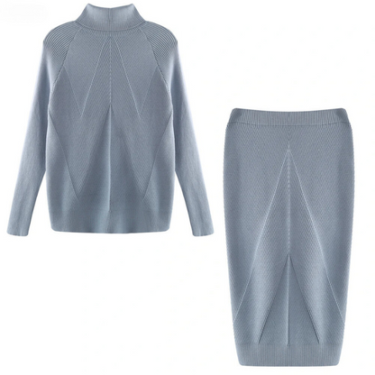 LP | Elegante set maglia e gonna a costine