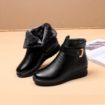 LP Stivali in velluto con fibbia metallica in vera pelle