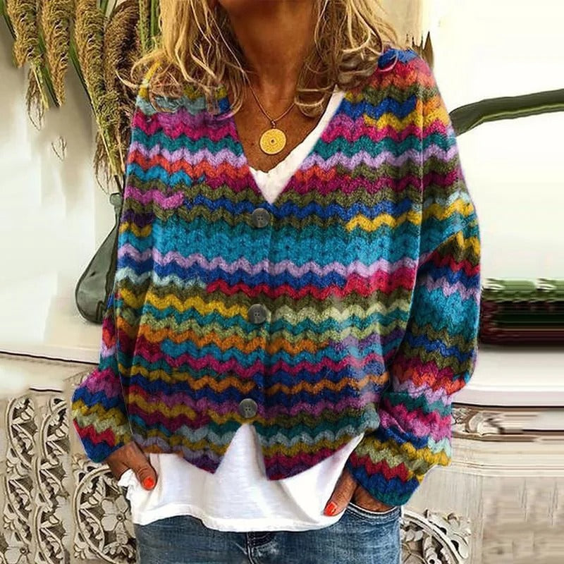 LP | Cardigan patchwork boho con fiori