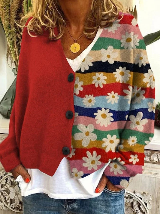 LP | Cardigan patchwork boho con fiori