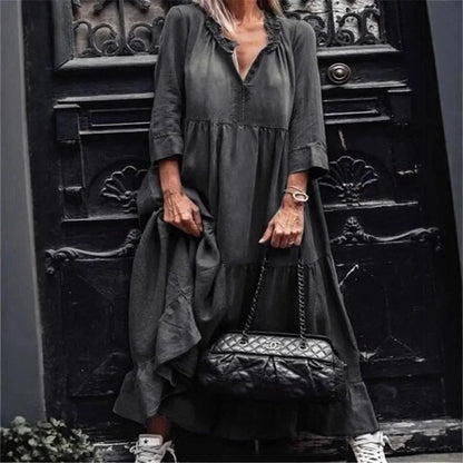 LP | abiti a maniche lunghe lavabili in denim in stile europeo