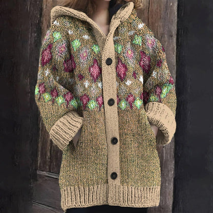 LP | Accogliente cardigan in maglia con cappuccio