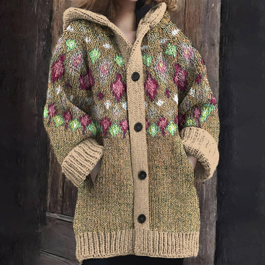 LP | Accogliente cardigan in maglia con cappuccio