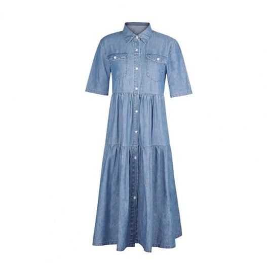 LP | Abito in denim con maniche corte