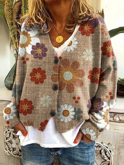 LP | Cardigan patchwork boho con fiori