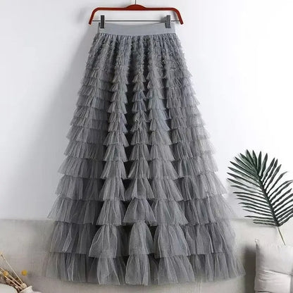 LP | Maxi gonna con ruches e tulle