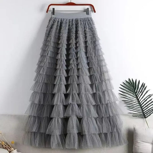 LP | Maxi gonna con ruches e tulle
