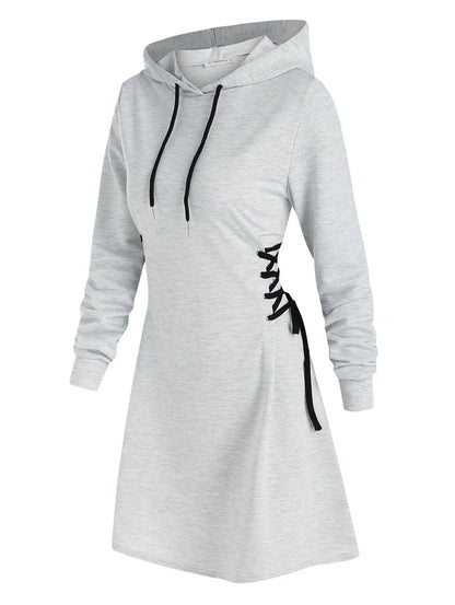 LP | Abito midi con cappuccio casual-chic